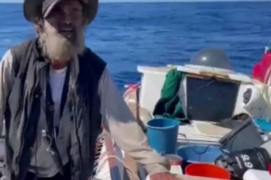 A man and his dog survive two months at sea