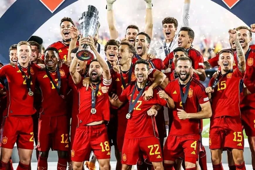 Espagne yegukanye igikombe cya UEFA Nations League ku nshuro ya mbere _ AMAFOTO