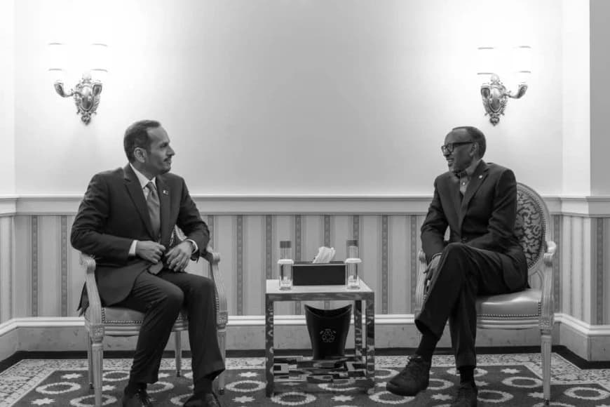 President Kagame met with Qatar Prime Minister