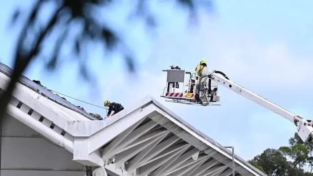 Numerous people evacuated after fire at Sydney aquatic centre