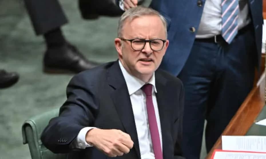 Prime Minister Anthony Albanese and Opposition Leader Peter Dutton Embroiled Playground Fight