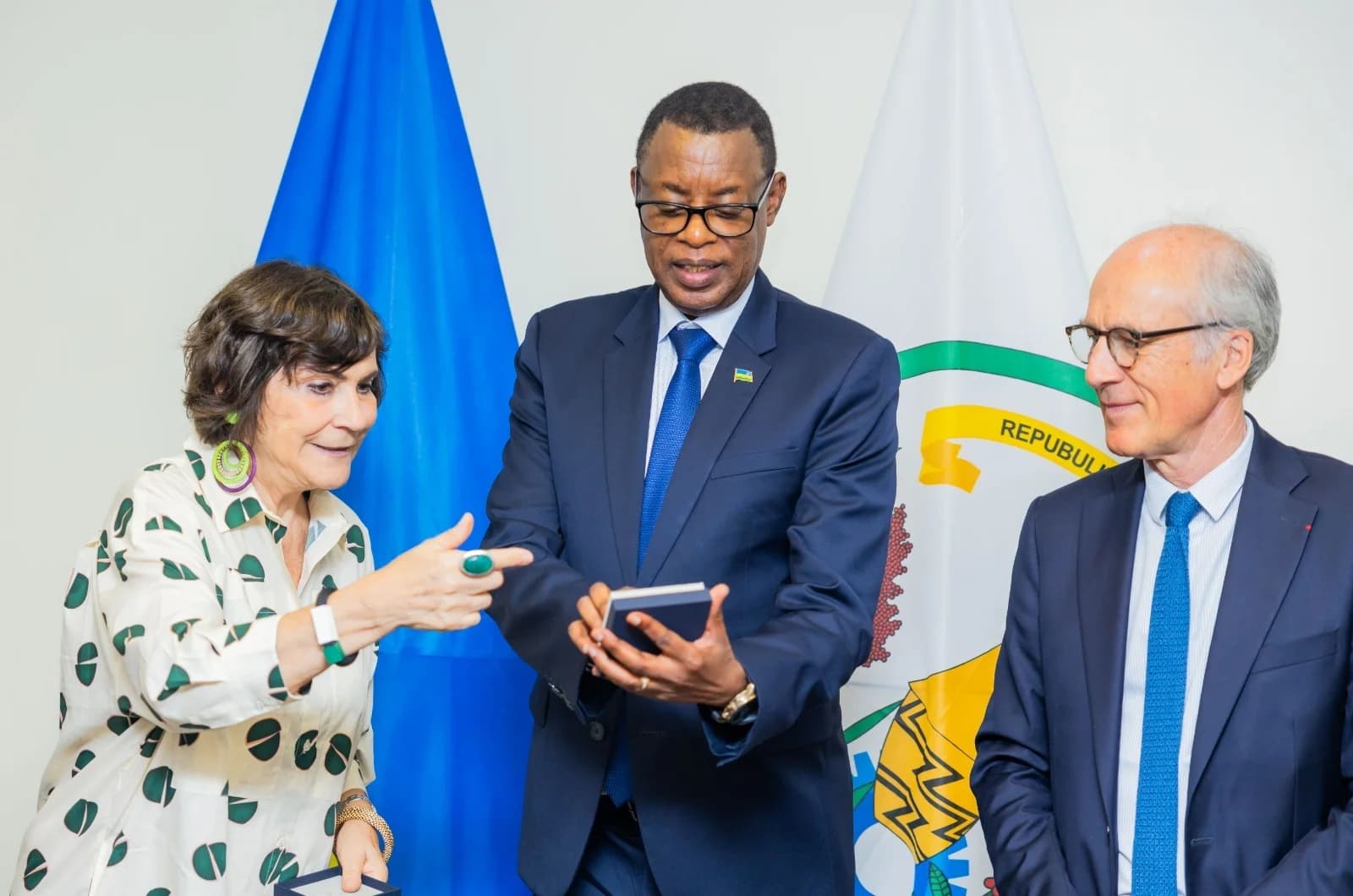 Minister of State James Kabarebe Meets French Senators to Enhance Bilateral Cooperation