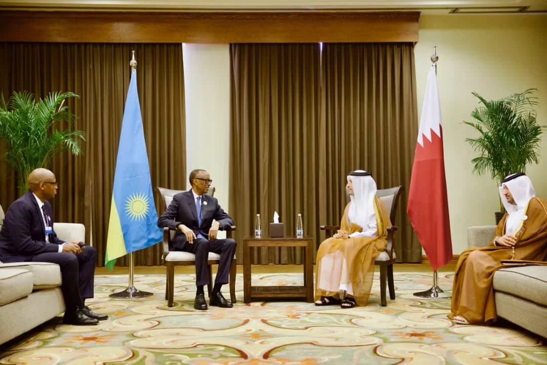 President Kagame Meets Qatar Prime Minister at Humanitarian Conference in Jordan