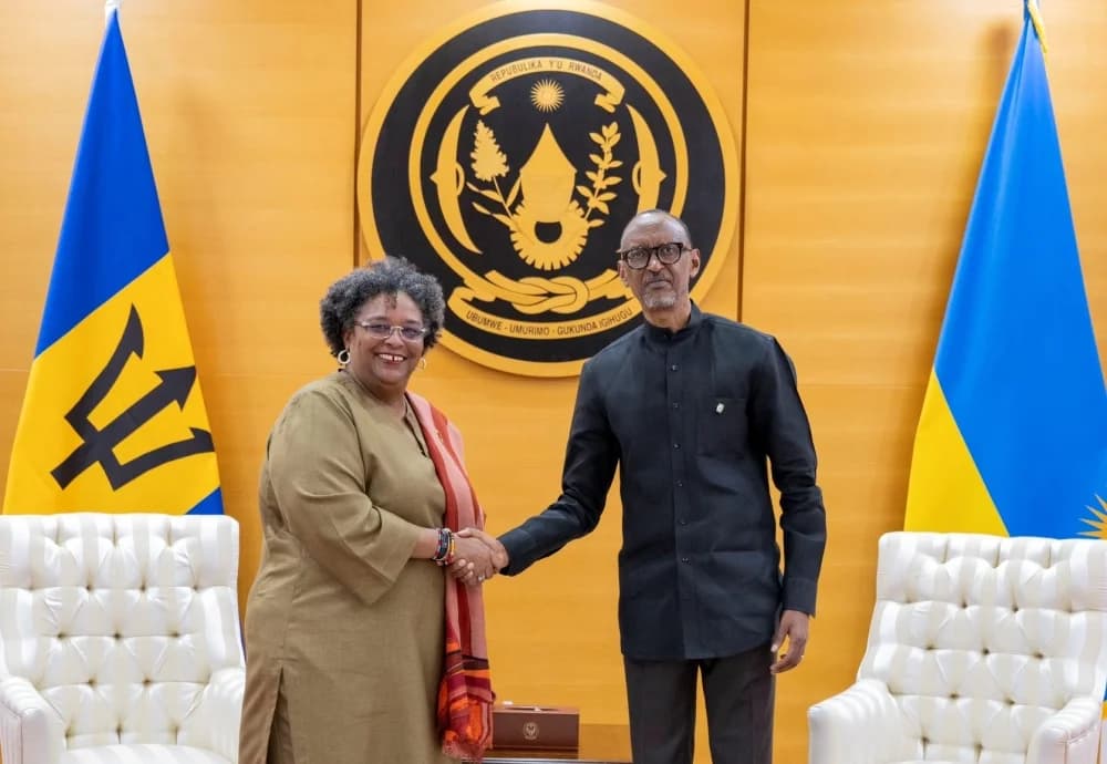 Barbados PM Mia Mottley Congratulates President Kagame on Re-Election