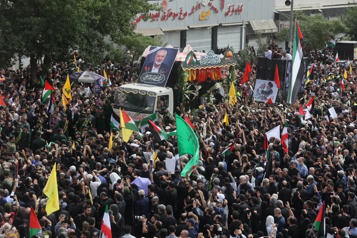 Thousands Mourn Hamas Leader Ismail Haniyeh in Tehran