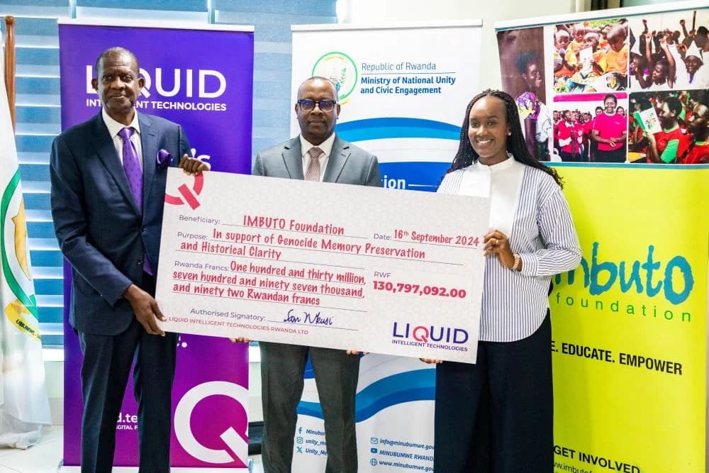 Liquid Intelligent Technologies Contributes Rwf 130 million to MINUBUMWE