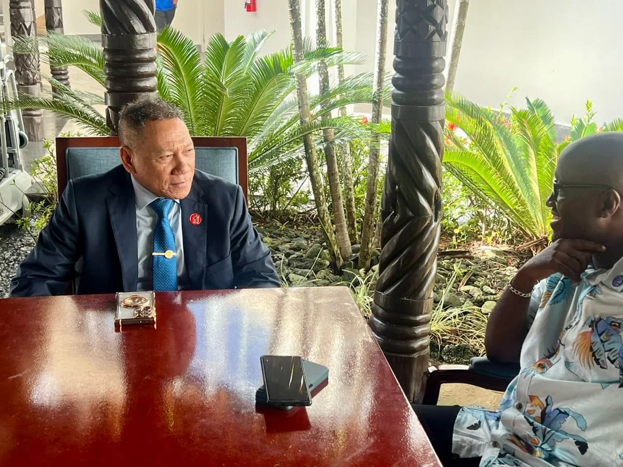 Minister Nduhungirehe, Solomon Islands Counterpart Discuss Expanding Bilateral Relations