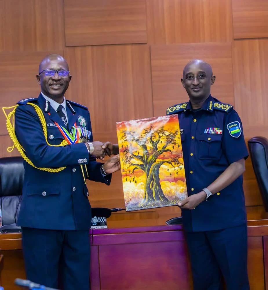 IGP Namuhoranye Receives Gambian Counterpart
