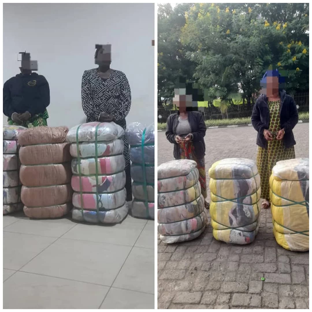 Four women arrested with 10 bales of smuggled second-hand clothes