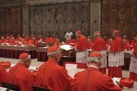Cardinals meet to discuss date for voting new Pope
