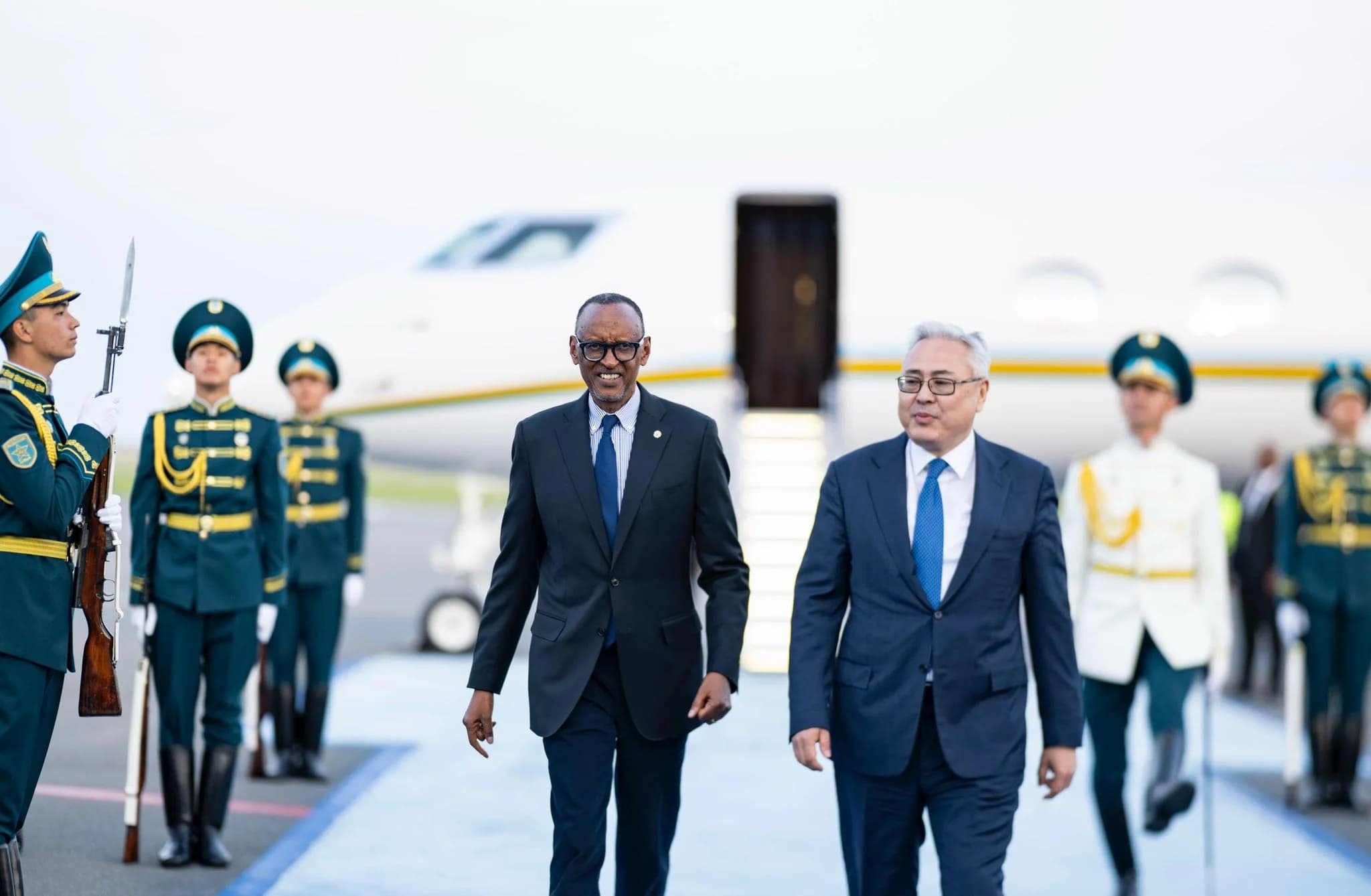 PHOTOS: President Kagame arrives in Astana for official visit
