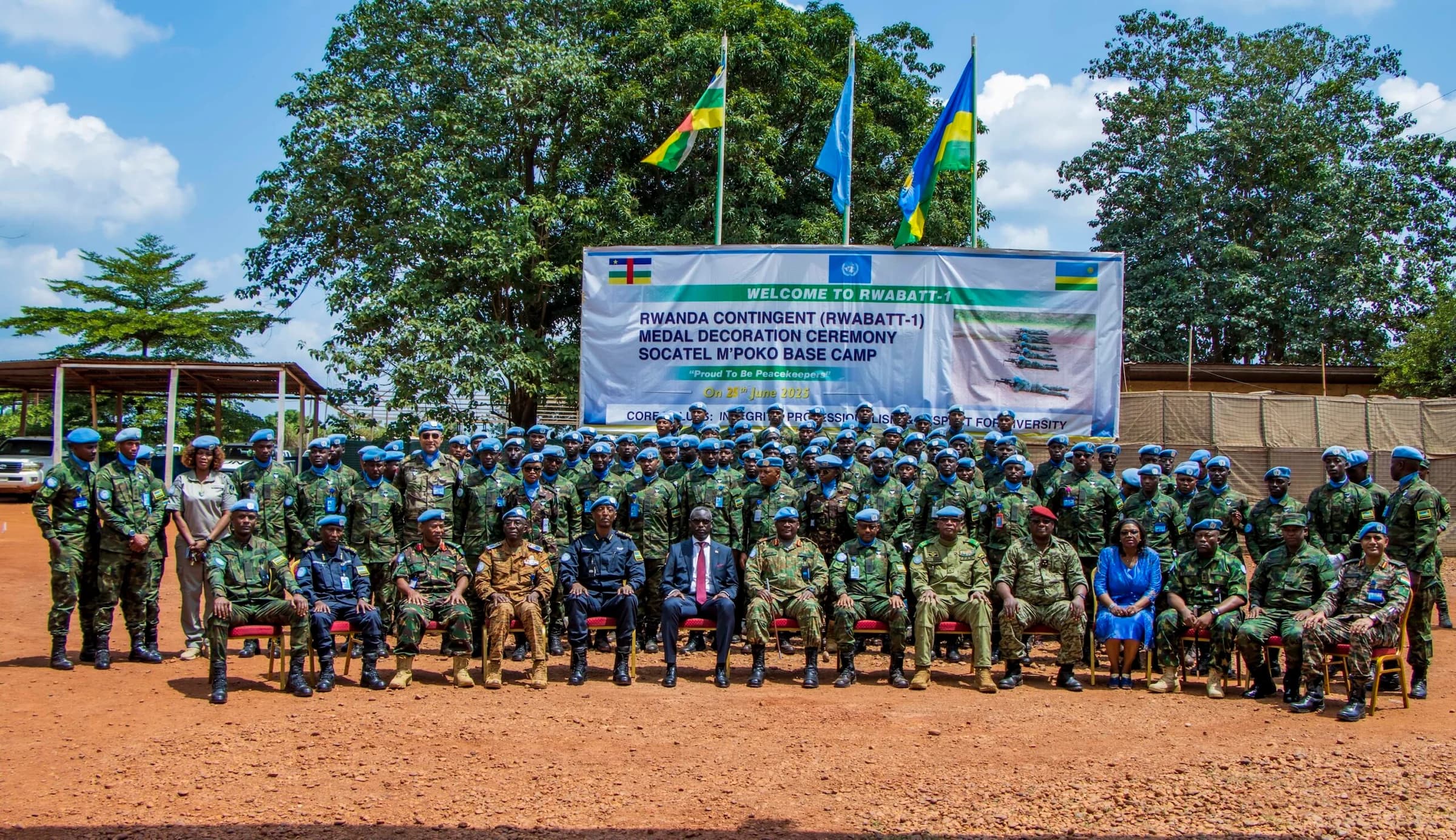 UN decorates Rwandan peacekeepers in Central African Republic