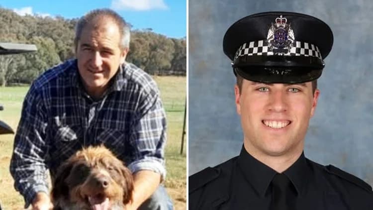 ‘They were more than the uniforms they wore’: Victoria’s fallen officers honoured amid ongoing manhunt