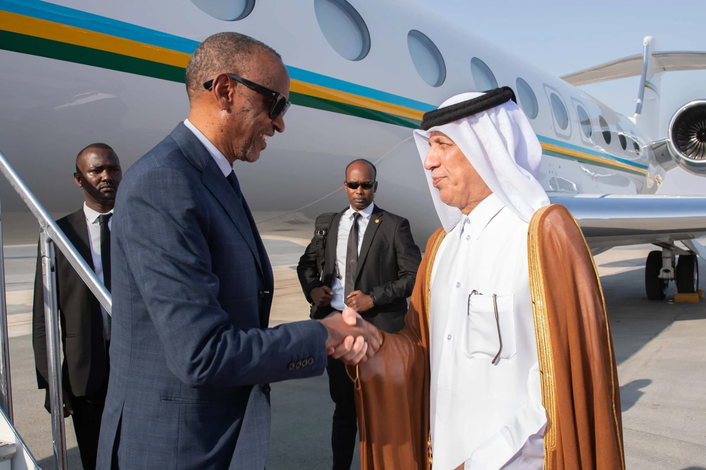President Kagame in Doha ahead of meeting with Qatari Emir