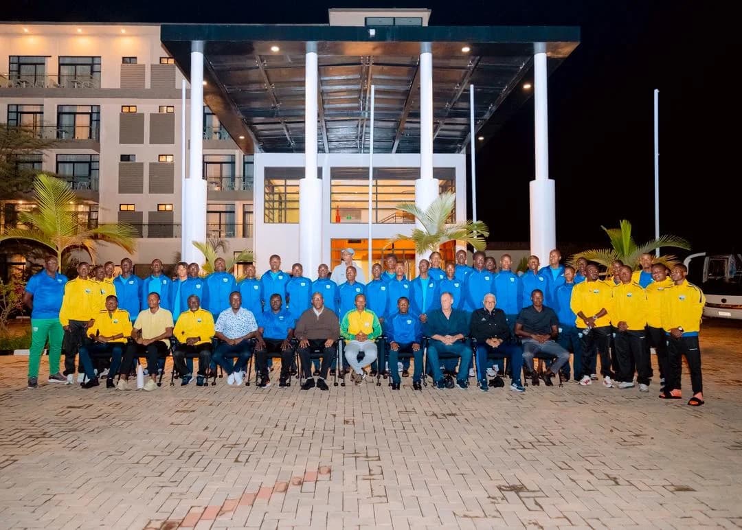 “See the Moments: FERWAFA President Shema Ngoga Fabrice Hands Rwanda U17 Flag at Newly Opened Hotel”