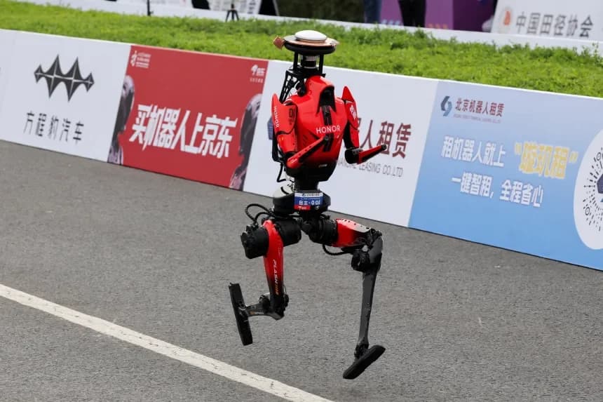 Humanoid Robot Wins Beijing Half-Marathon, Outpacing Human World Record Time
