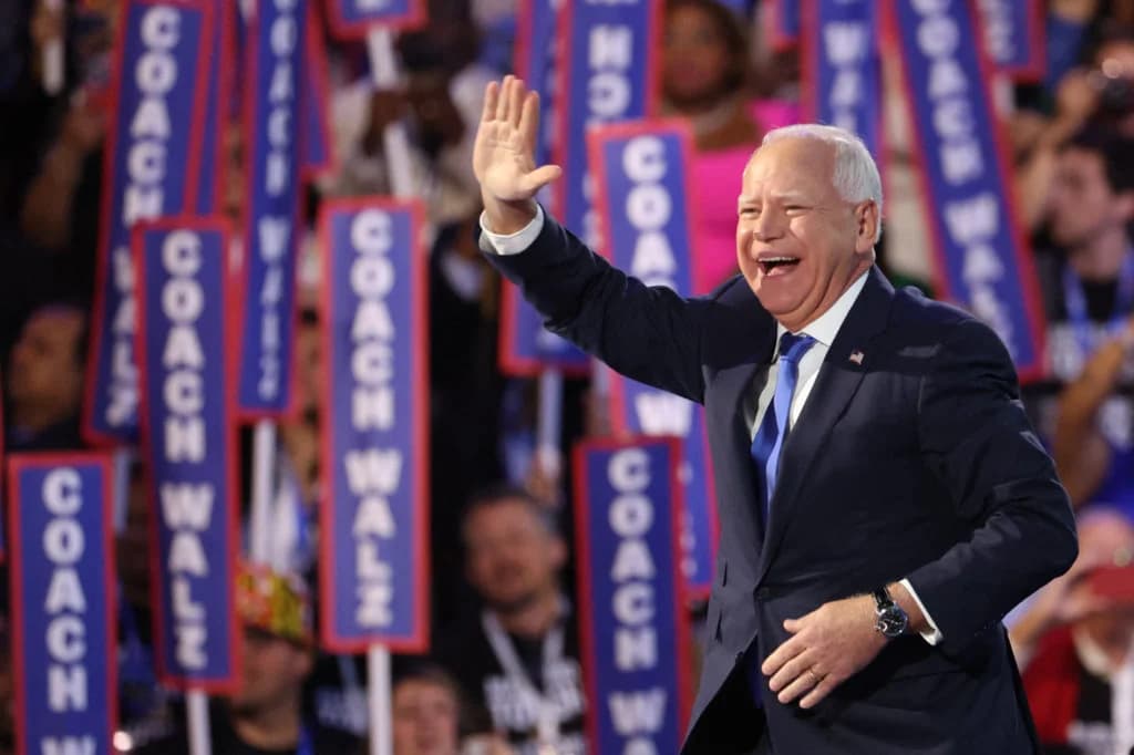 Walz Accepts VP Nomination at Democratic Convention, Calls for a Tough Fight Ahead